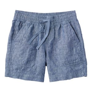Women's Premium Washable Linen Shorts, Mid-Rise 6"