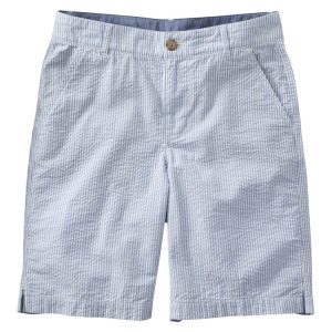 Women's Comfort Stretch Shorts, Seersucker Bermudas 9"