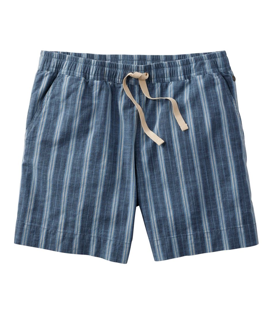 Women's Lakewashed Dock Shorts, Mid-Rise Stripe