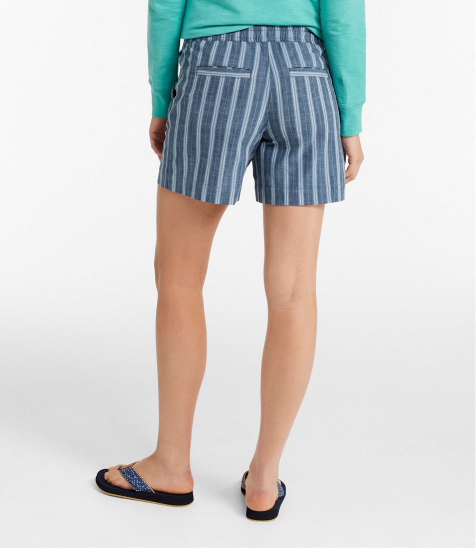 Women's Lakewashed Dock Shorts, Mid-Rise Stripe - Image 3