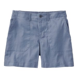 Women's Comfort Stretch Cotton/Linen Shorts, High-Rise 7"