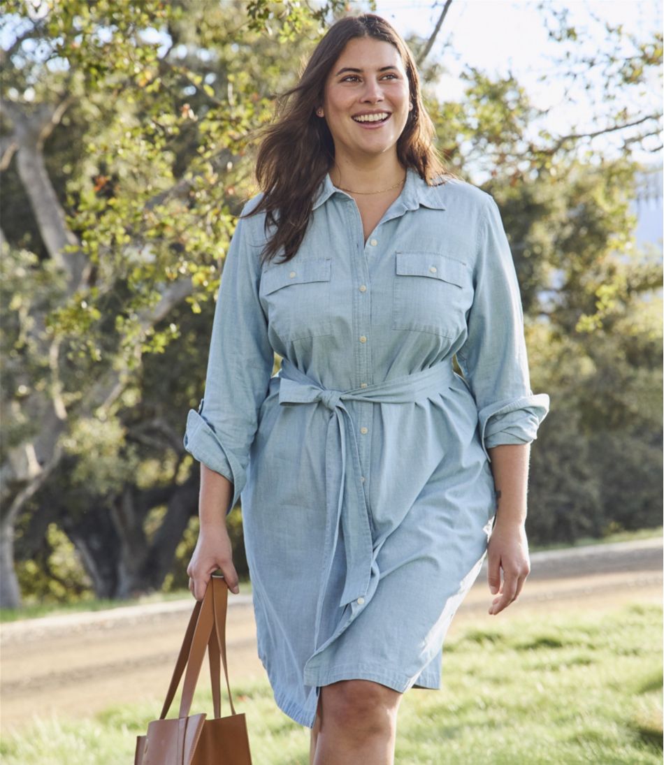Women's Signature Camp Shirt Dress, Button-Front - Image 8