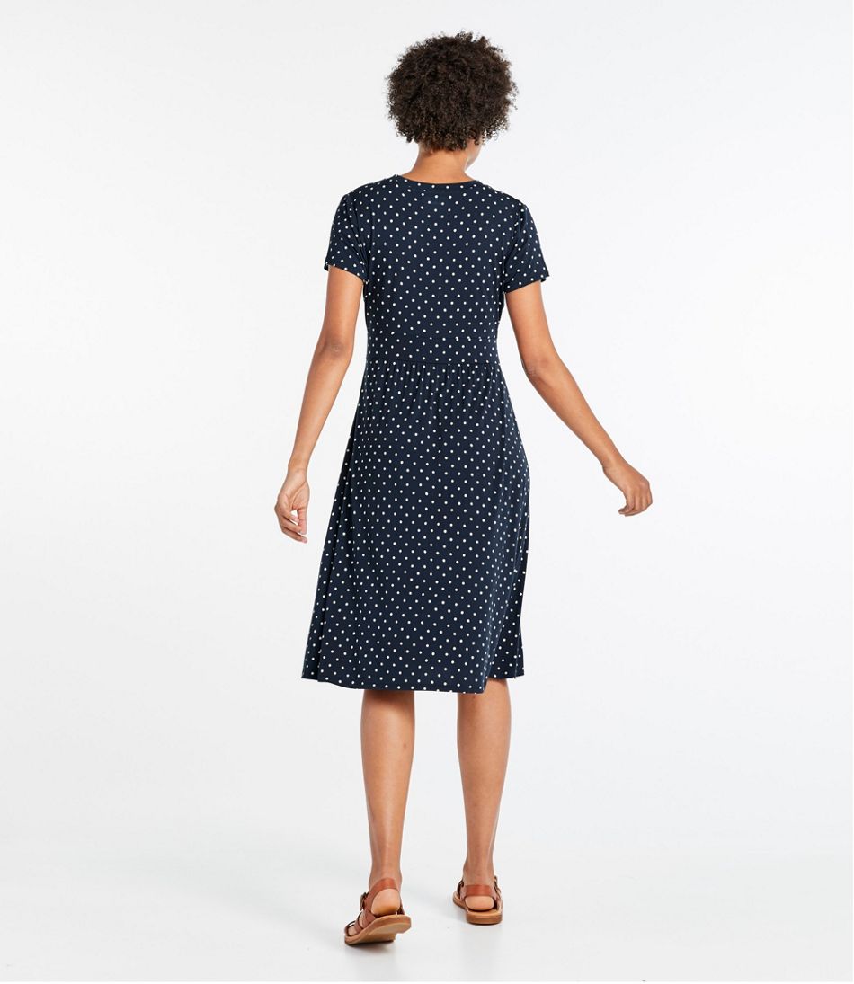 Women's Summer Knit Dress, Short-Sleeve Print - Image 3