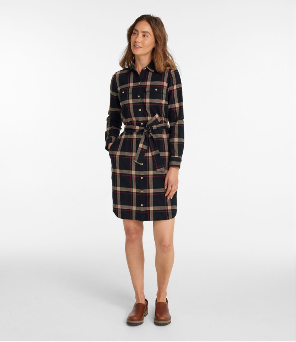 Women's Signature Camp Flannel Shirt Dress, Button-Front - Image 2