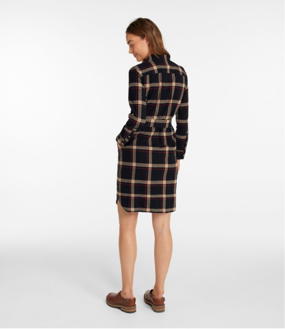 Women's Signature Camp Flannel Shirt Dress, Button-Front - Image 3