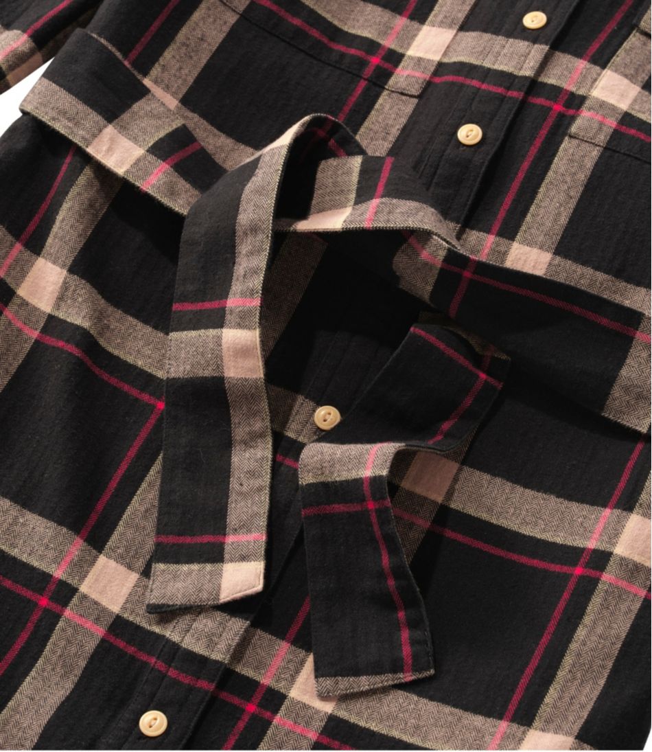 Women's Signature Camp Flannel Shirt Dress, Button-Front - Image 5