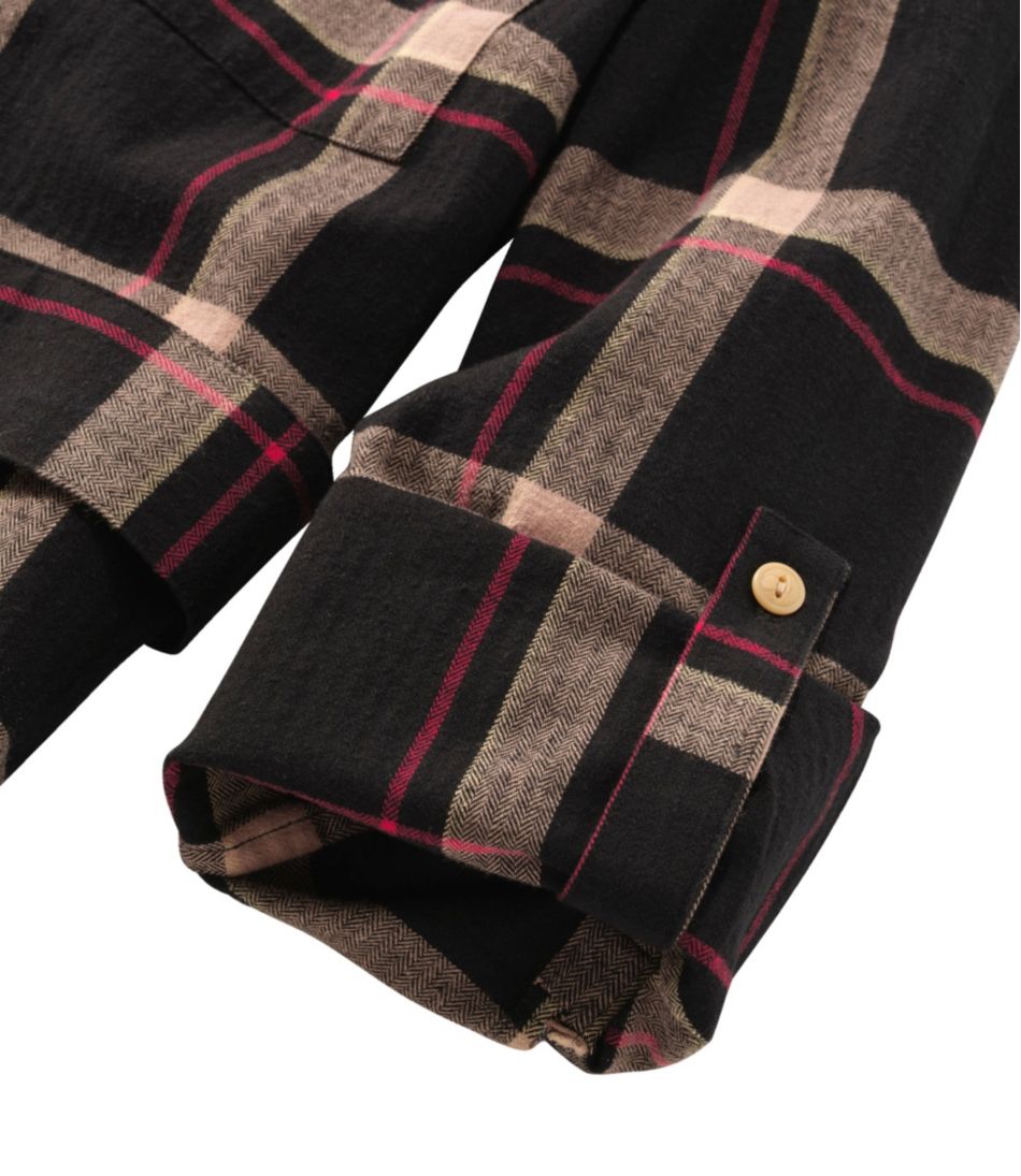 Women's Signature Camp Flannel Shirt Dress, Button-Front - Image 7