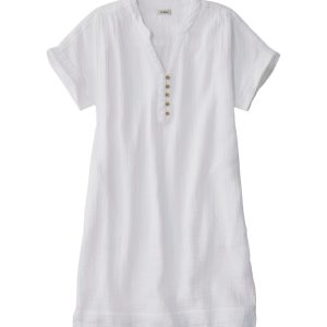 Women's Cloud Gauze Short-Sleeve Shift Dress