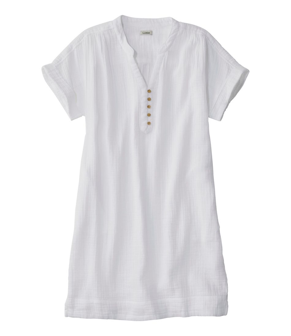 Women's Cloud Gauze Short-Sleeve Shift Dress