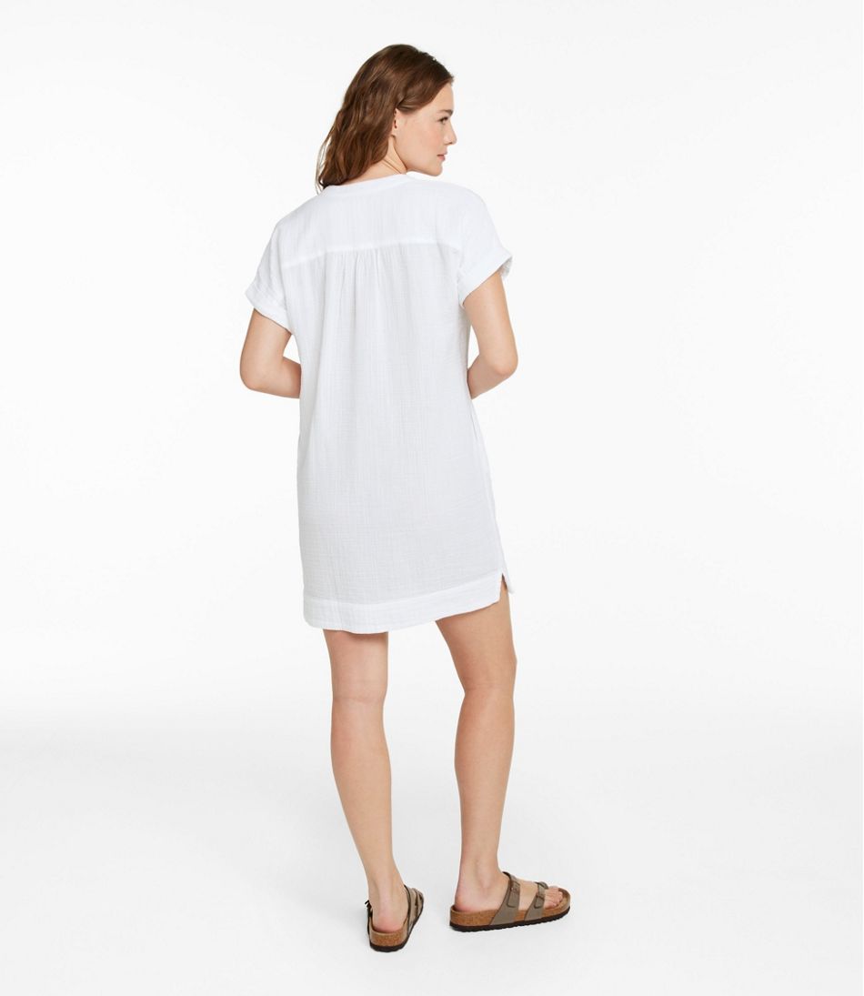 Women's Cloud Gauze Short-Sleeve Shift Dress - Image 3