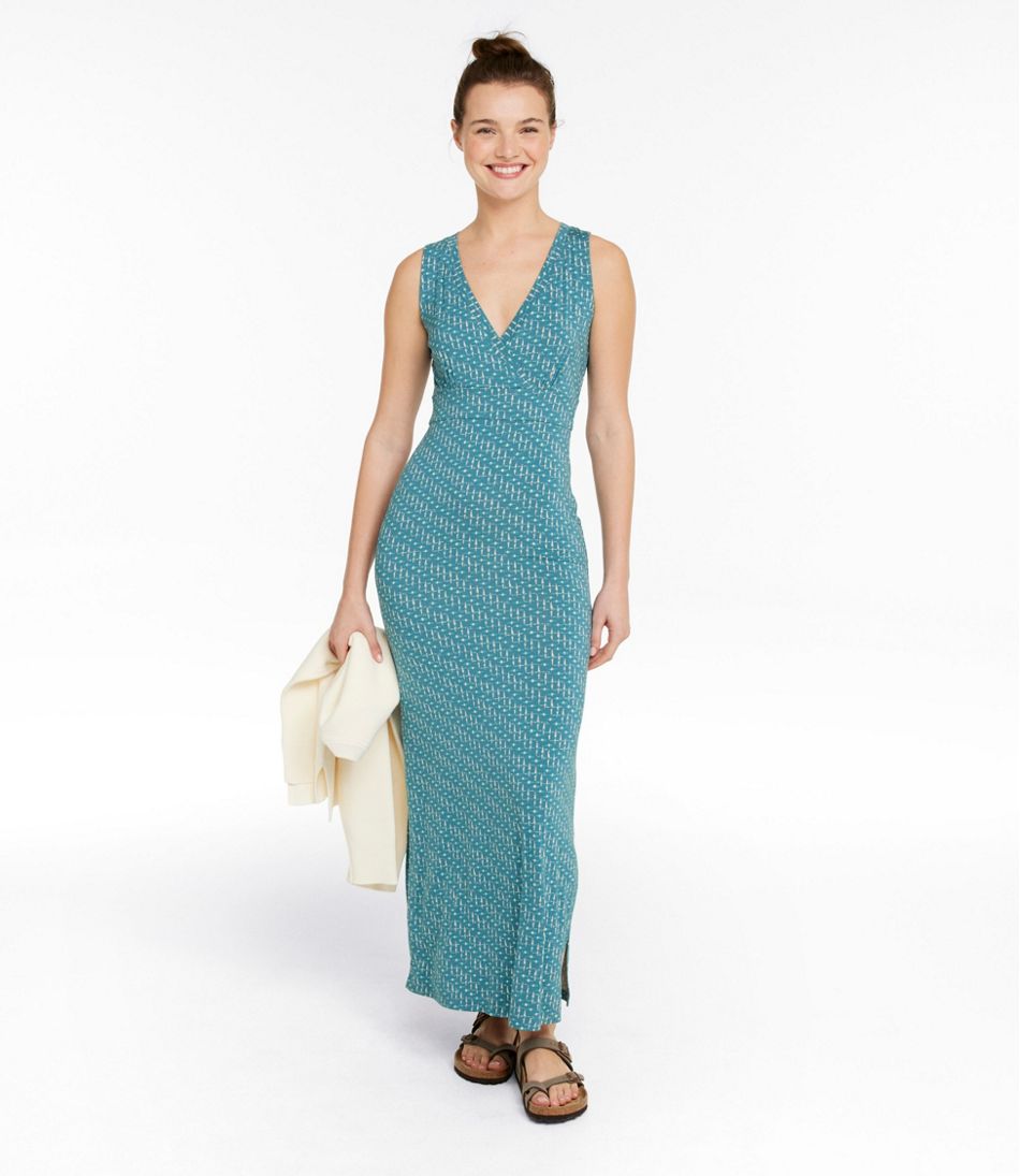 Women's Summer Knit Maxi Dress, Print - Image 2