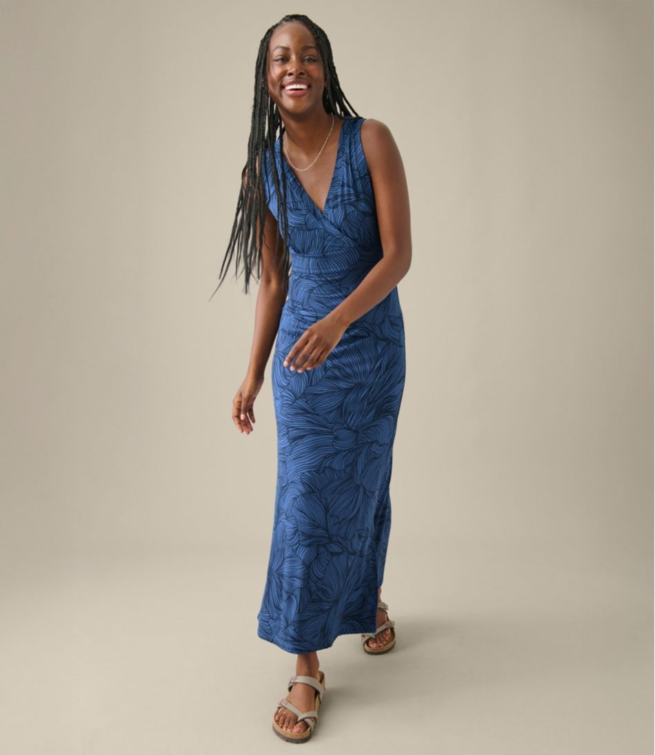 Women's Summer Knit Maxi Dress, Print - Image 6