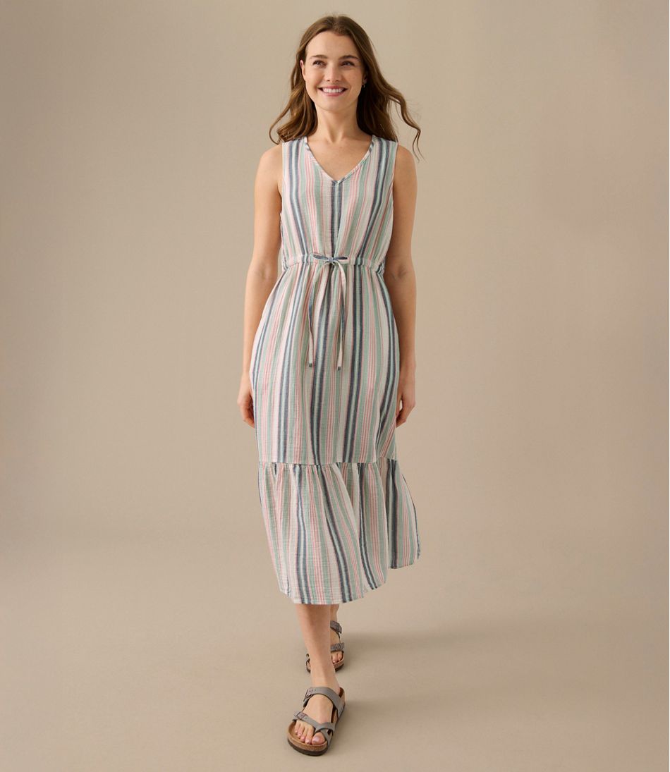 Women's Cloud Gauze Midi Dress, Stripe - Image 6