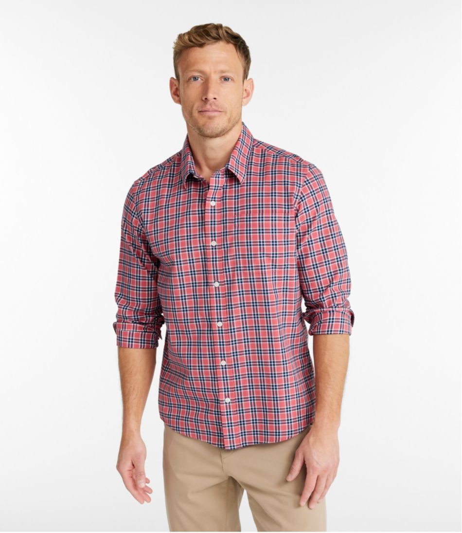 Men's Wrinkle-Free Ultrasoft Brushed Cotton Shirt, Long-Sleeve, Slightly Fitted Untucked Fit - Image 2