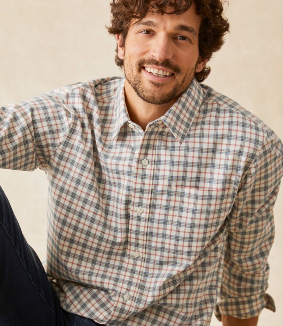 Men's Wrinkle-Free Ultrasoft Brushed Cotton Shirt, Long-Sleeve, Slightly Fitted Untucked Fit - Image 9