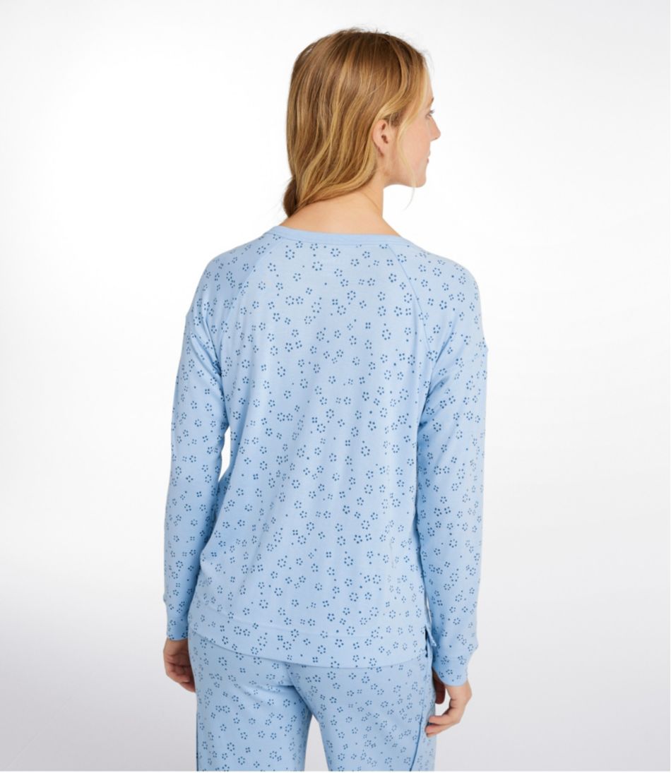 Women's Restorative Sleepwear, Long-Sleeve Henley Print - Image 3