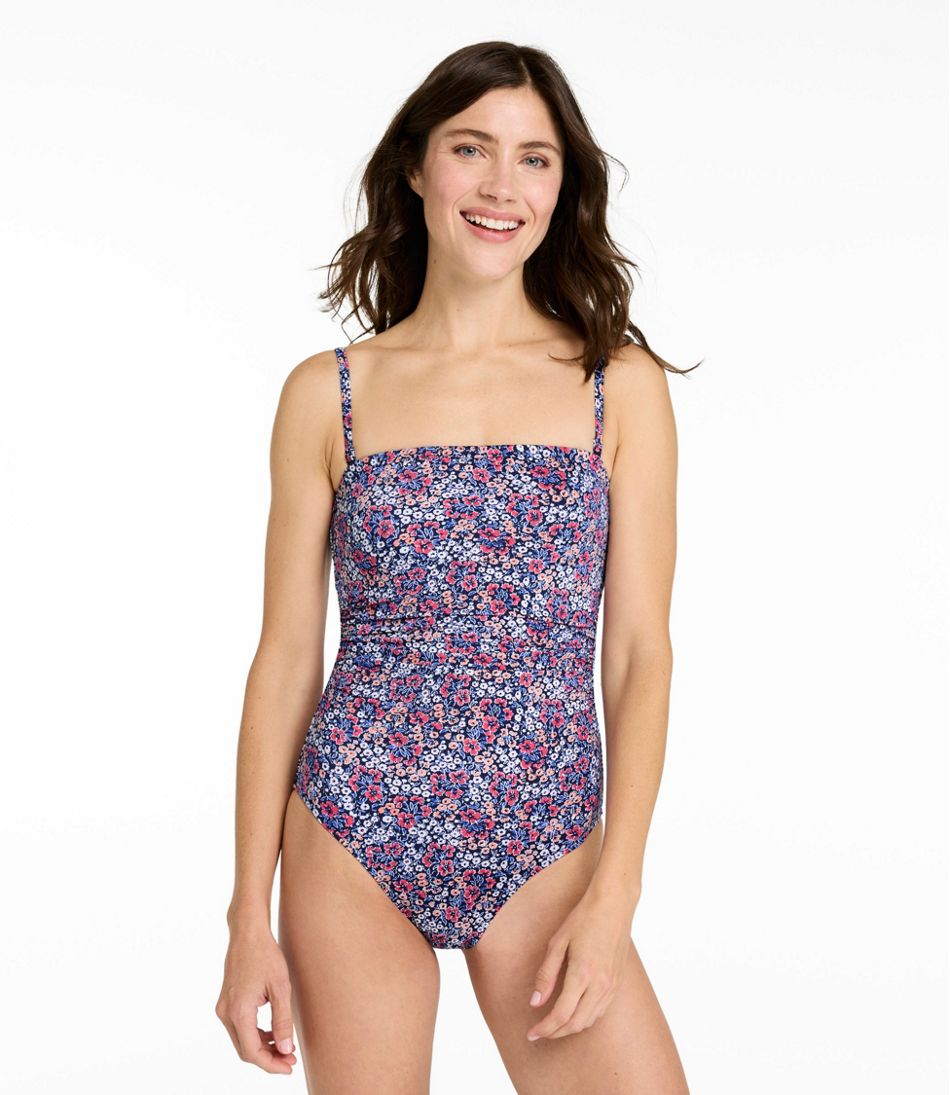 Women's Coastal Essentials Swimwear, Bandeau Tanksuit Print - Image 2