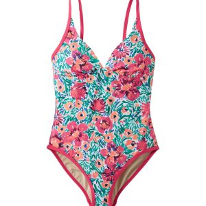 Women's Coastal Essentials Swimwear, V-Neck Tanksuit Print