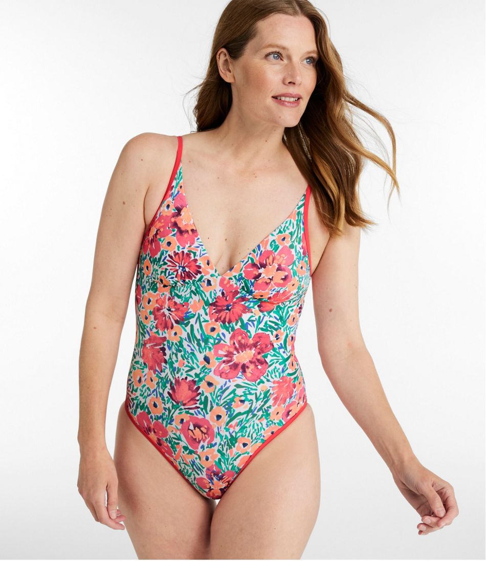 Women's Coastal Essentials Swimwear, V-Neck Tanksuit Print - Image 2