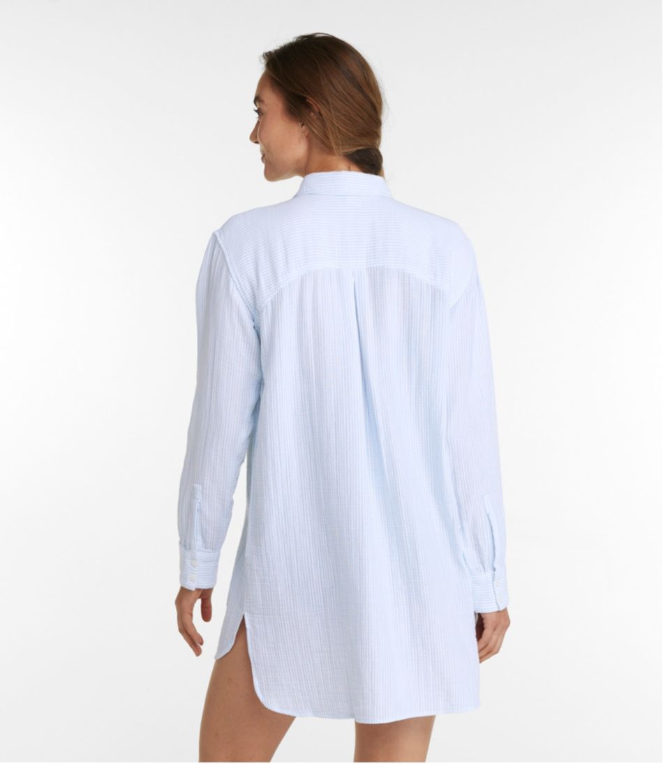Women's Cloud Gauze Cover-Up Shirt, Stripe - Image 3