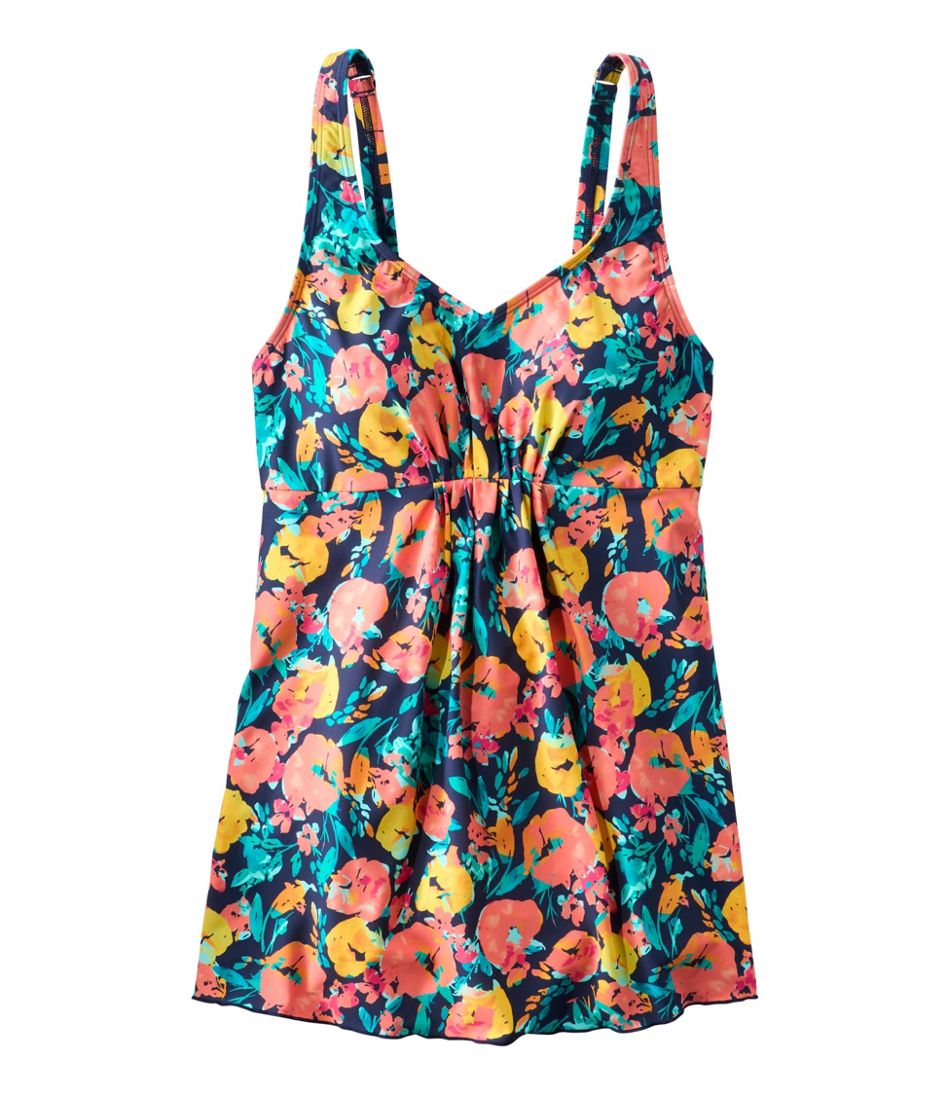 Women's Shaping Swimwear, Soft-Drape Tankini Top Print