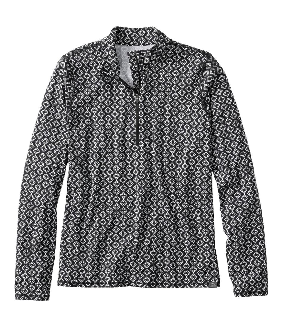 Women's SunSmart? UPF 50+ Sun Shirt, Quarter-Zip Print