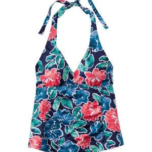 Women's BeanSport Swimwear, Halter Tankini Top Print