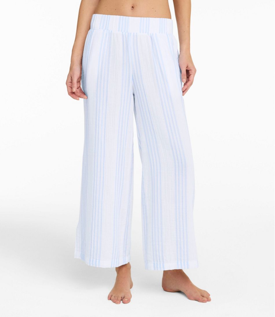 Women's Cloud Gauze Wide-Leg Pants, Stripe - Image 2