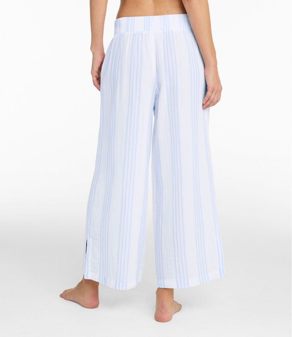 Women's Cloud Gauze Wide-Leg Pants, Stripe - Image 3