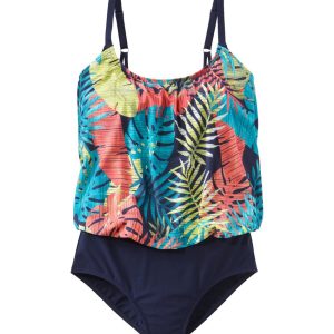 Women's Shaping Swimwear, Blouson Tanksuit Print