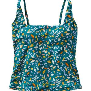 Women's New Currents Swimwear, Squareneck Tankini Top Print