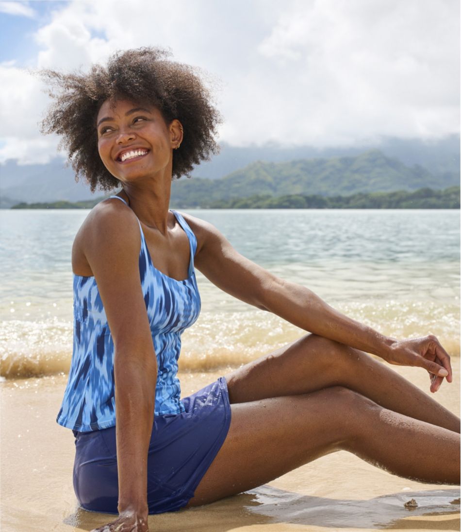 Women's New Currents Swimwear, Squareneck Tankini Top Print - Image 4
