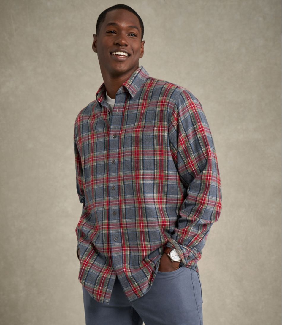 Men's Scotch Plaid Flannel Shirt, Traditional Fit - Image 9