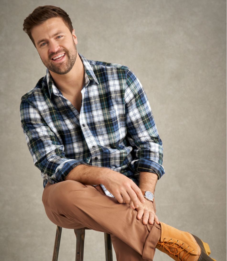Men's Scotch Plaid Flannel Shirt, Slightly Fitted - Image 11