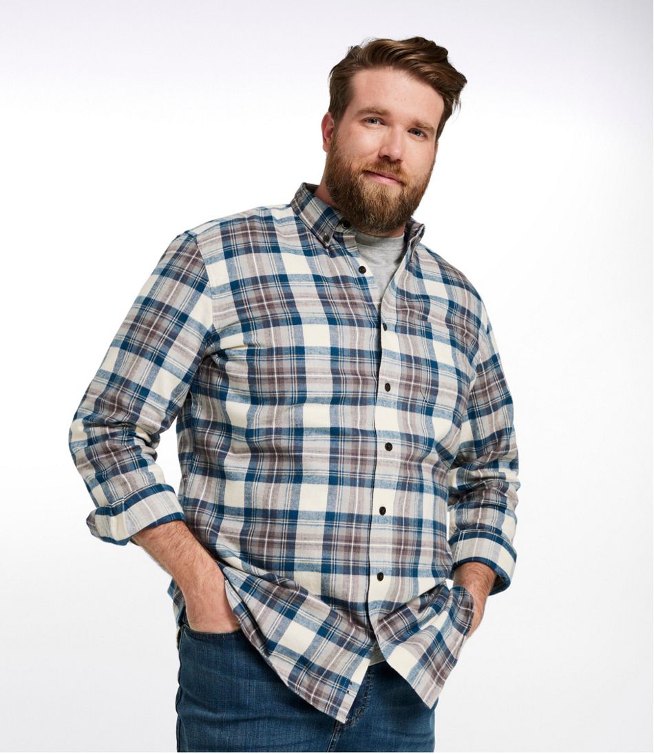 Men's Scotch Plaid Flannel Shirt, Slightly Fitted - Image 4