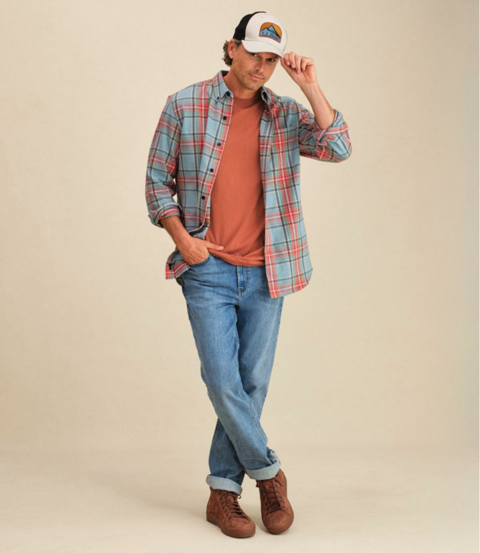 Men's Scotch Plaid Flannel Shirt, Slightly Fitted - Image 9
