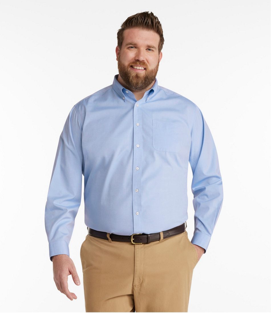 Men's Wrinkle-Free Pinpoint Oxford Cloth Shirt, Traditional Fit - Image 4
