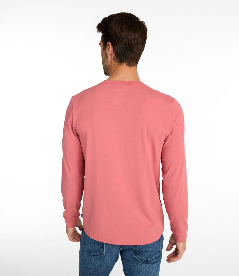 Men's Comfort Stretch Performance? Pima Tee, Long-Sleeve Henley - Image 3