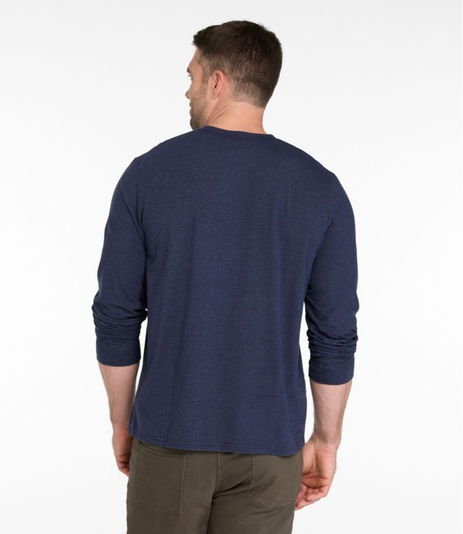 Men's Comfort Stretch Performance? Pima Tee, Long-Sleeve Henley - Image 5