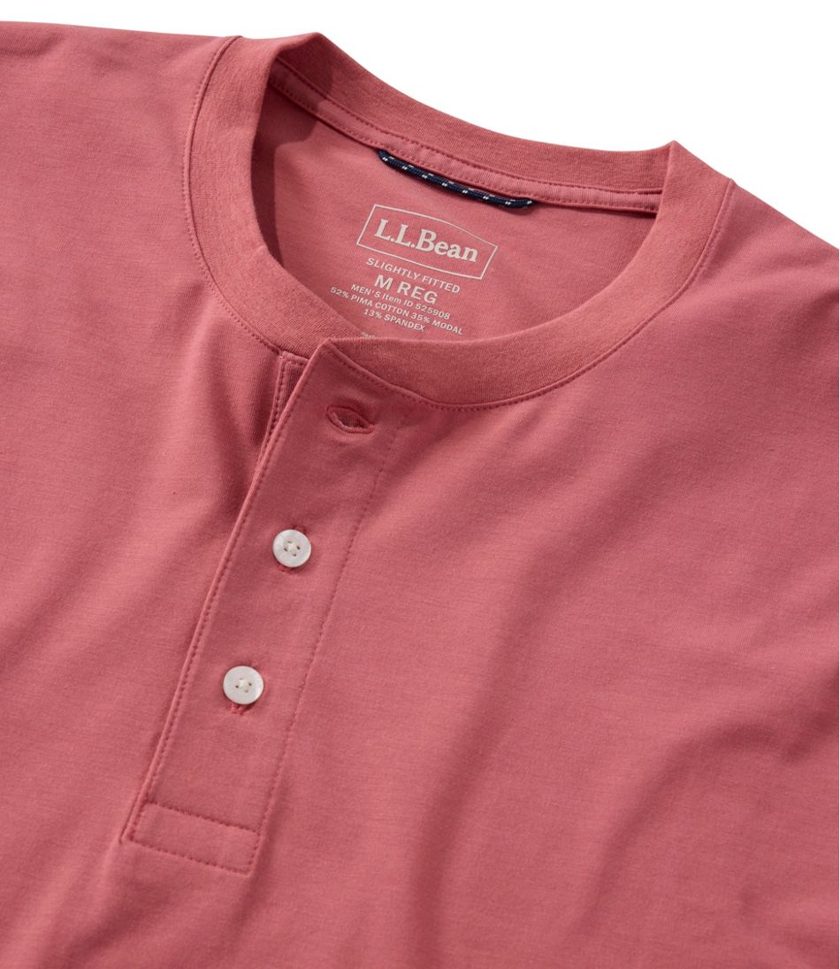 Men's Comfort Stretch Performance? Pima Tee, Long-Sleeve Henley - Image 6