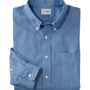 Men's Wrinkle-Free Pinpoint Oxford Cloth Shirt, Traditional Fit Tattersall
