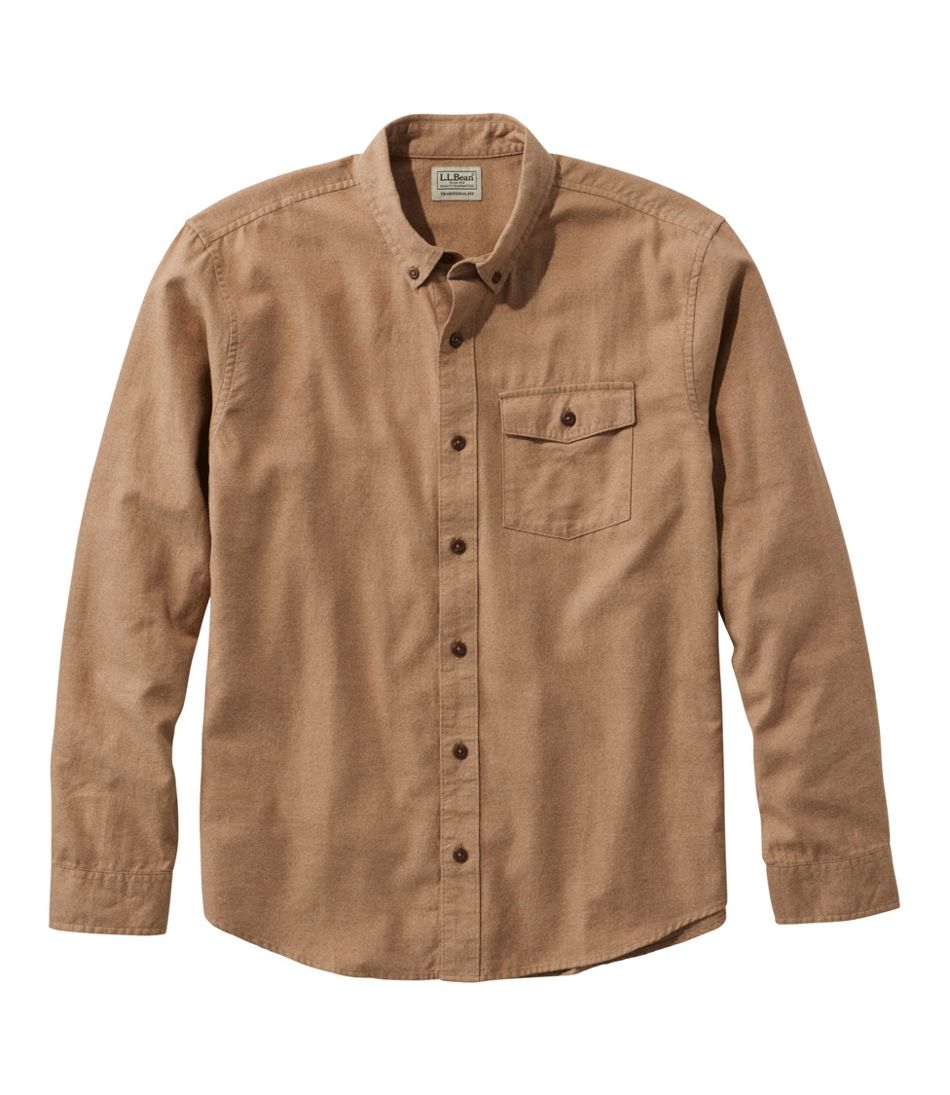 Men's Brushed Jasp?? Twill Shirt, Traditional Untucked Fit