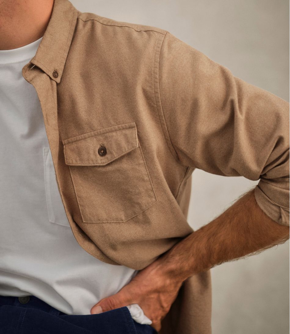 Men's Brushed Jasp?? Twill Shirt, Traditional Untucked Fit - Image 12