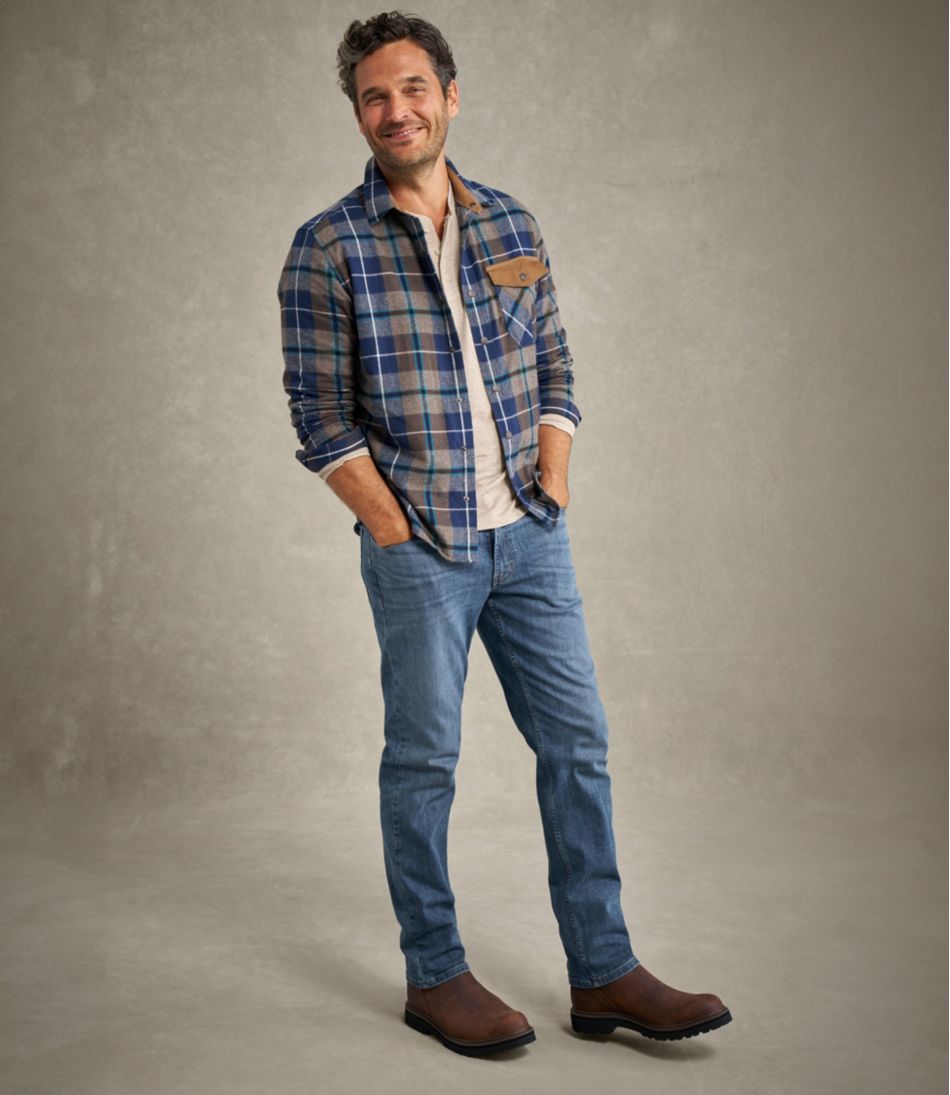 Men's Scotch Plaid Flannel Shirt, Snap-Front, Slightly Fitted Untucked Fit - Image 10