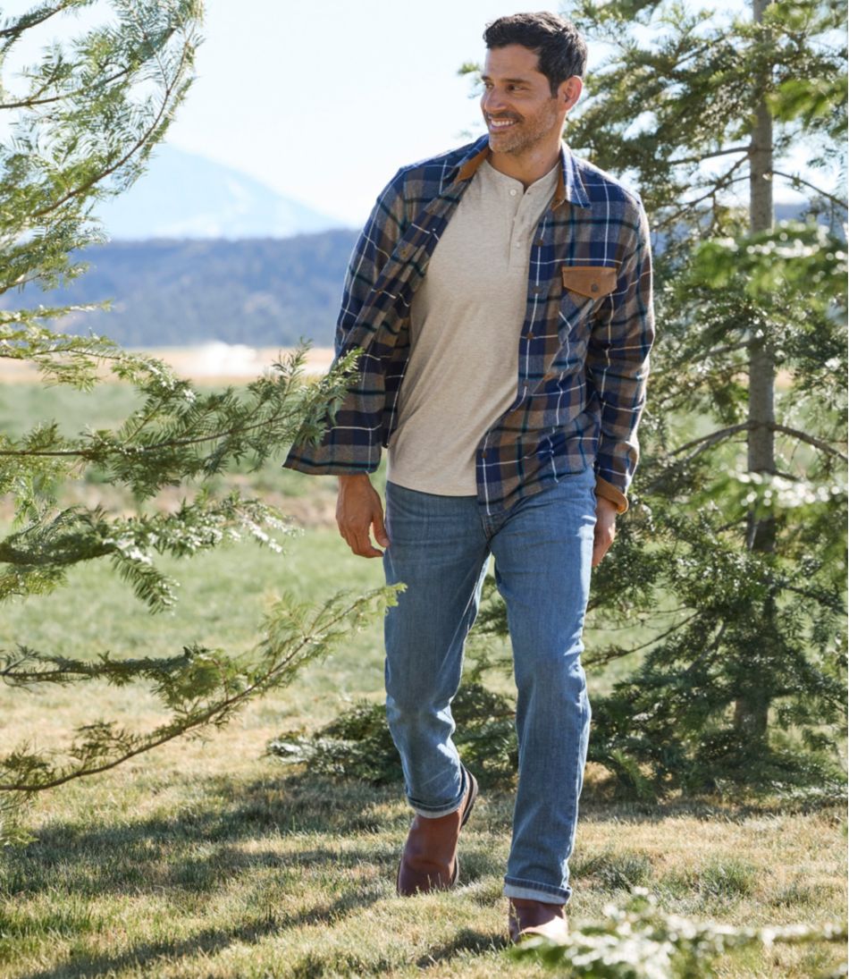 Men's Scotch Plaid Flannel Shirt, Snap-Front, Slightly Fitted Untucked Fit - Image 11