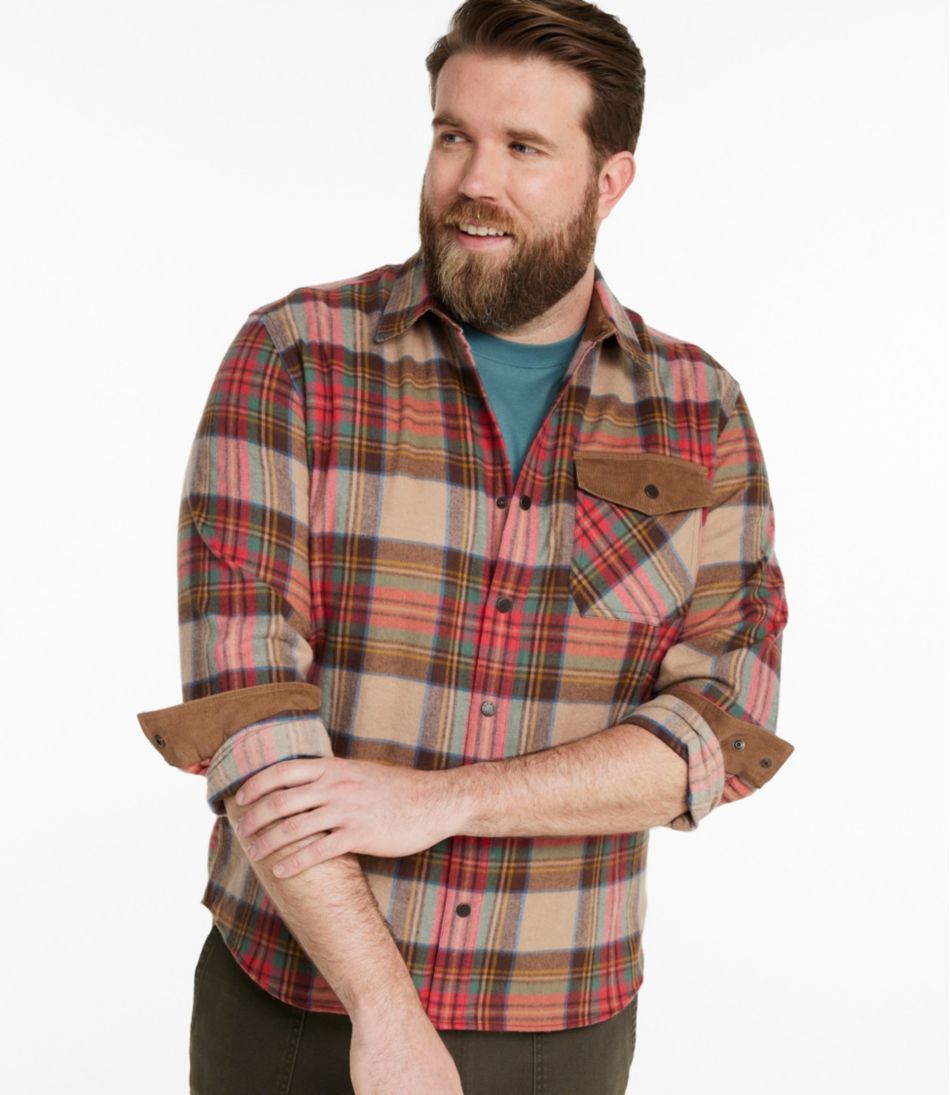 Men's Scotch Plaid Flannel Shirt, Snap-Front, Slightly Fitted Untucked Fit - Image 4