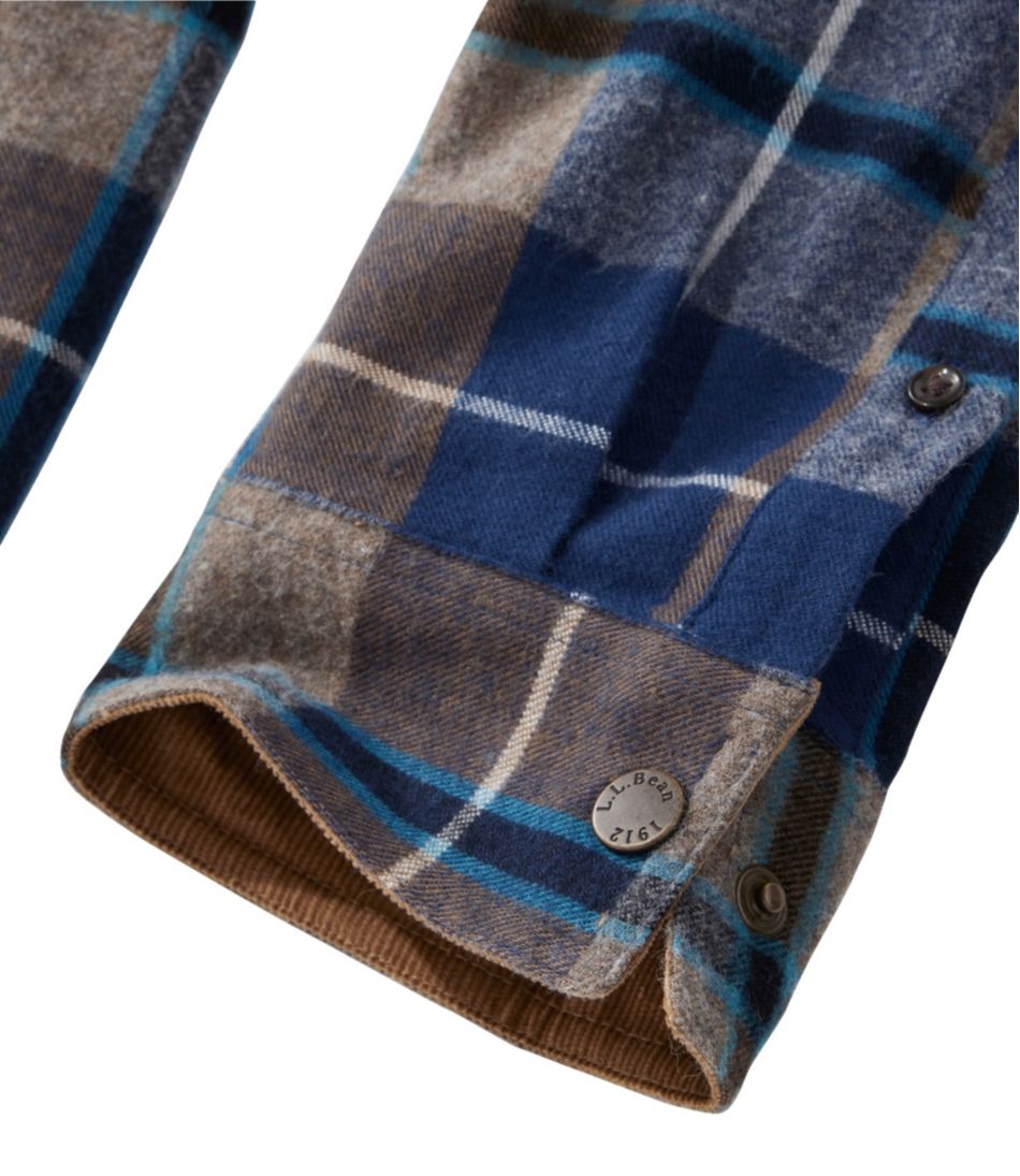 Men's Scotch Plaid Flannel Shirt, Snap-Front, Slightly Fitted Untucked Fit - Image 8