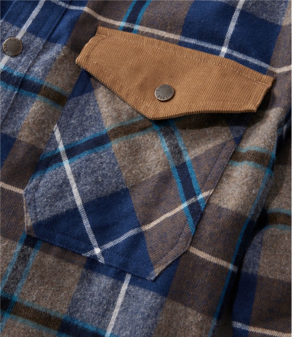 Men's Scotch Plaid Flannel Shirt, Snap-Front, Slightly Fitted Untucked Fit - Image 9