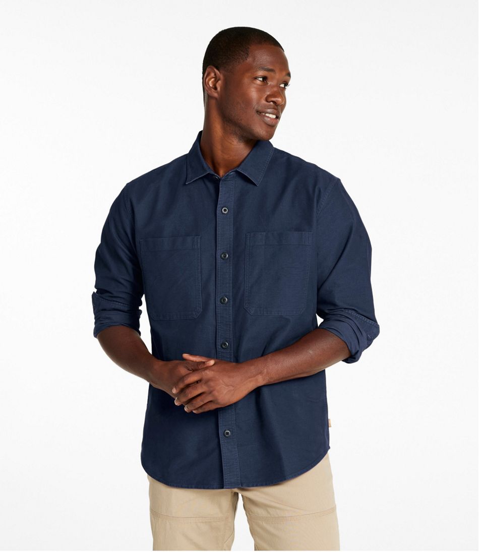 Men's Bean's Moleskin Shirt, Slightly Fitted Untucked Fit - Image 2