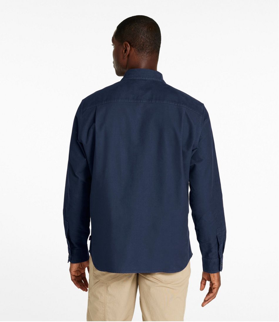 Men's Bean's Moleskin Shirt, Slightly Fitted Untucked Fit - Image 3